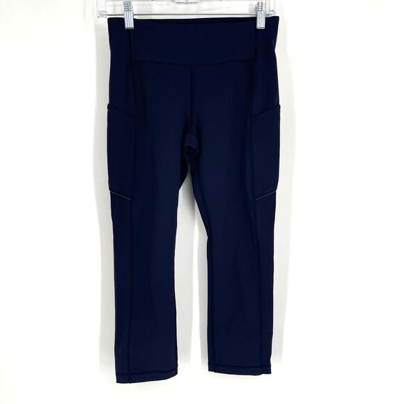Lululemon Speed Up Crop 21" Midnight Navy Size 6 Full On Luxtreme - Picture 1 of 9